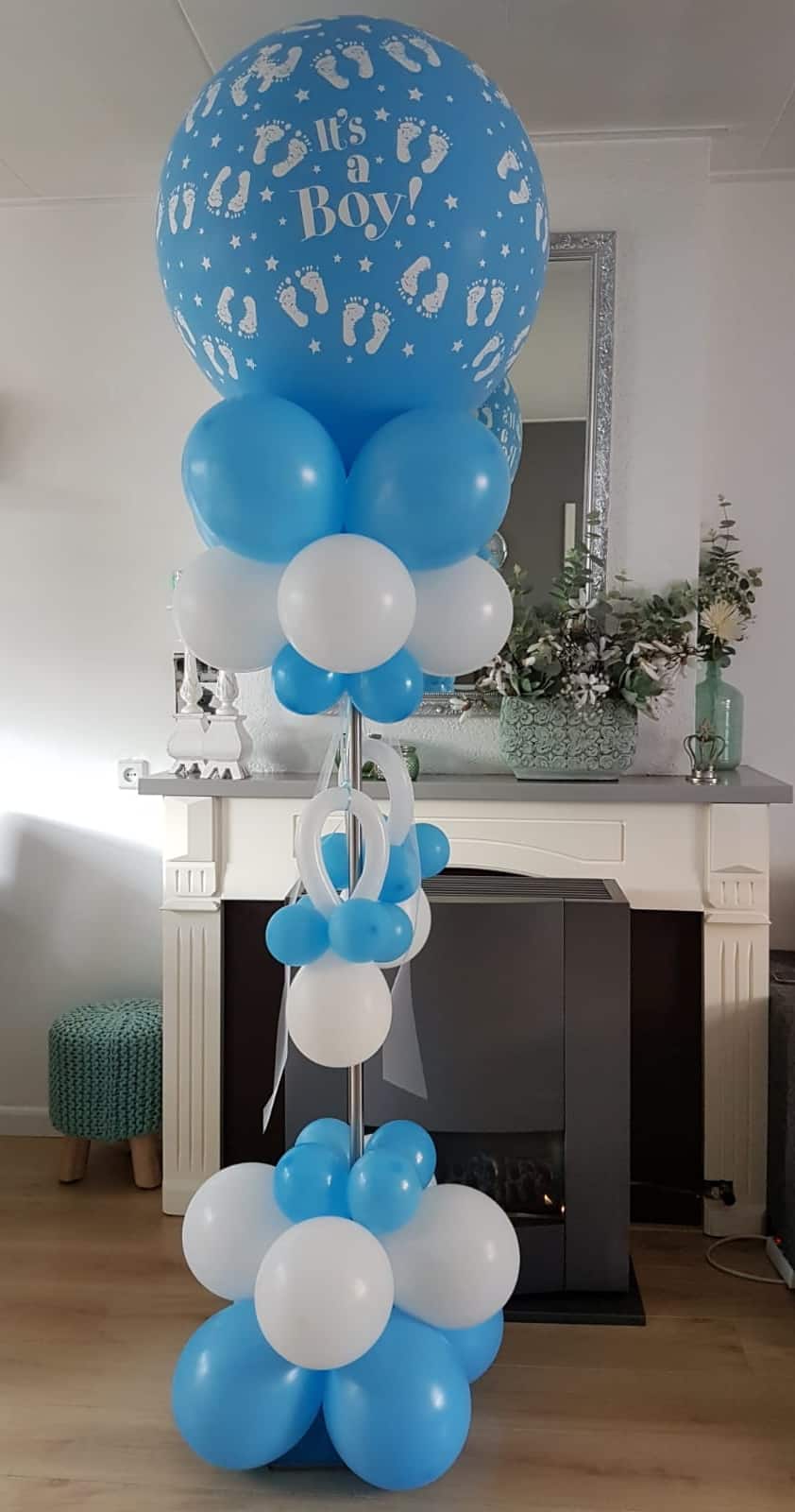 boondesigns geboorte-aankondigingen geboorte pilaar ballonnen