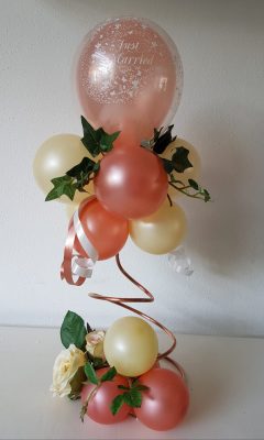 boondesigns ballondecoratie tafelstukje spiraal