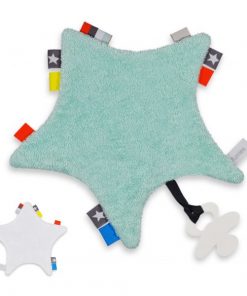 labeldoekje ster mint wit